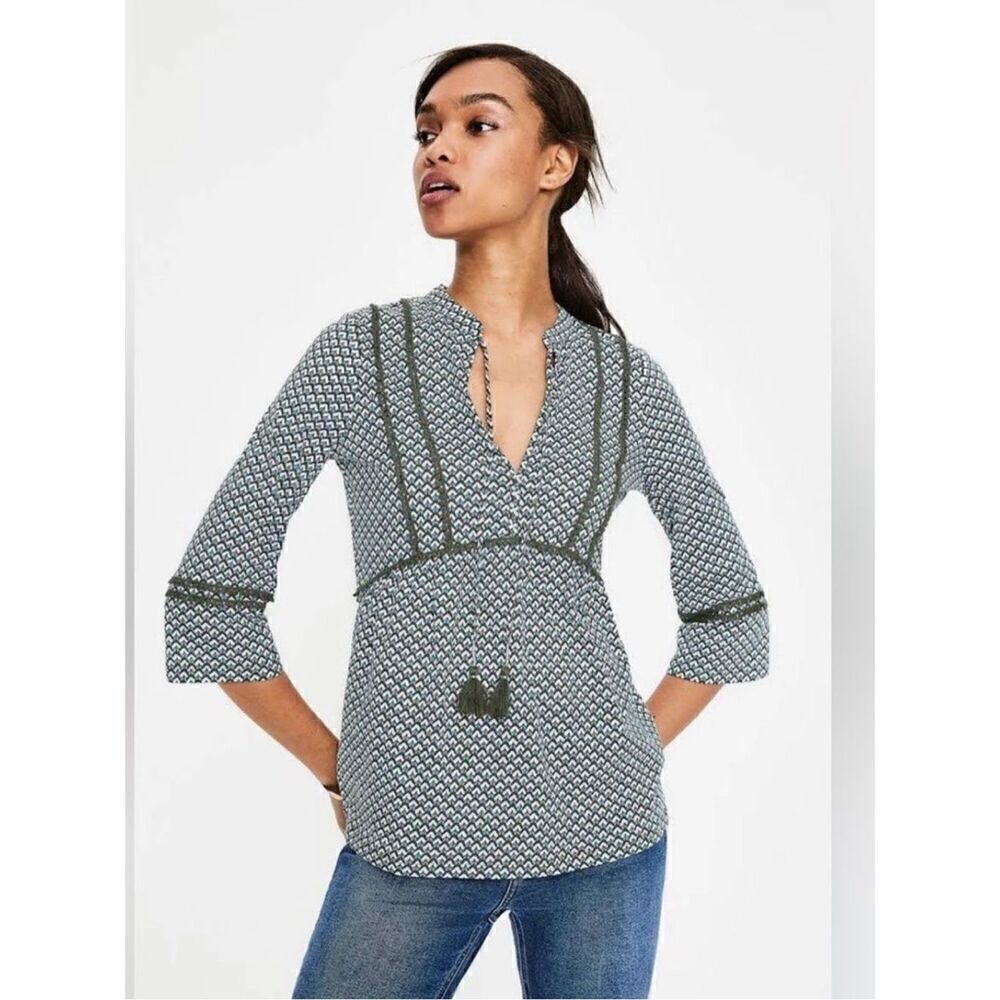 Boden Gemma Three Quarter Sleeve Normcore Top Size 4P